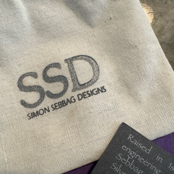 Simon Sebbag Silver Textured Bangle - Picture 6 of 7